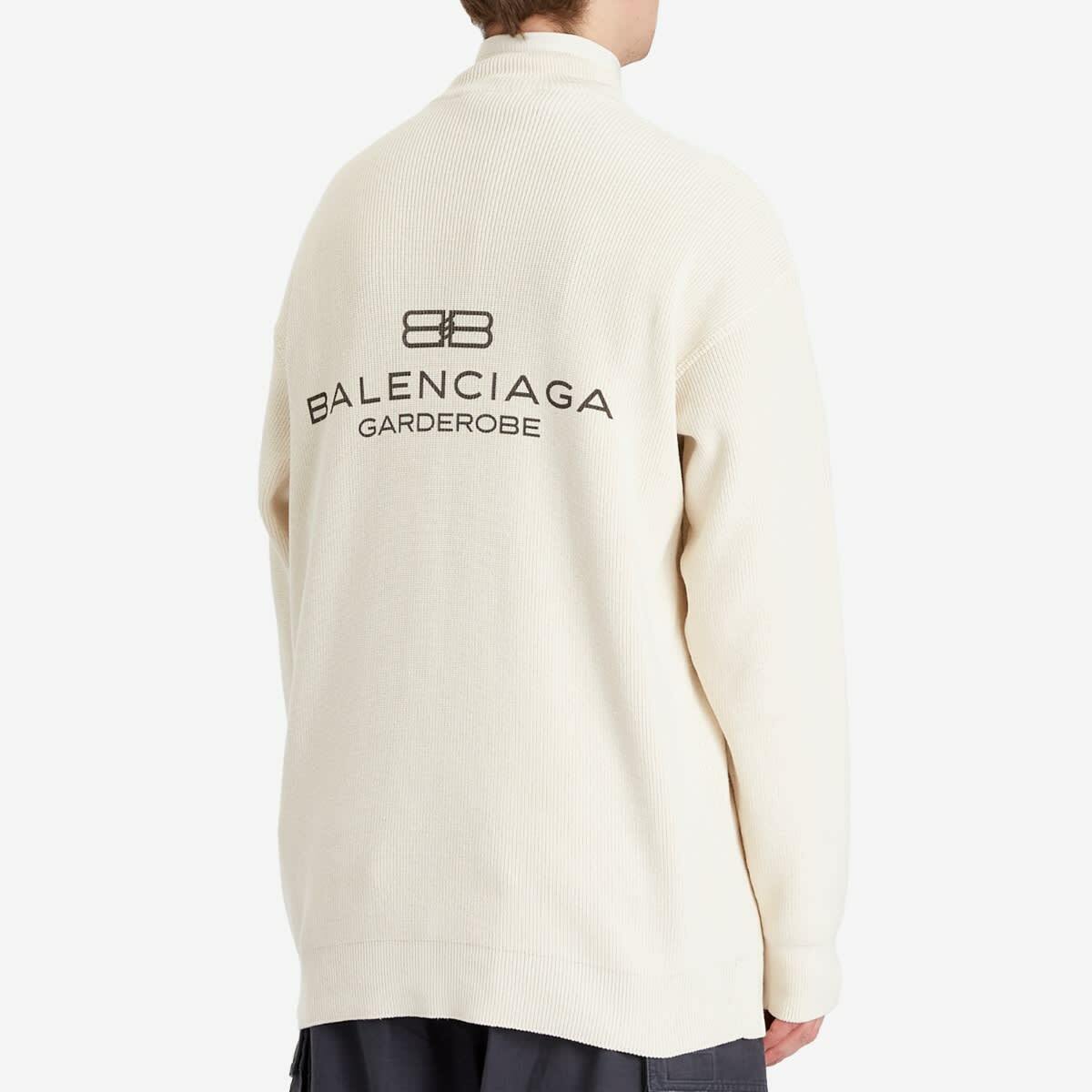 Balenciaga Men's Intertwined Sweater in Beige