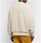Acne Studios - Fabion Cotton Canvas-Trimmed Fleece Sweatshirt - Neutrals