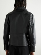 SECOND / LAYER - Leather Biker Jacket - Black