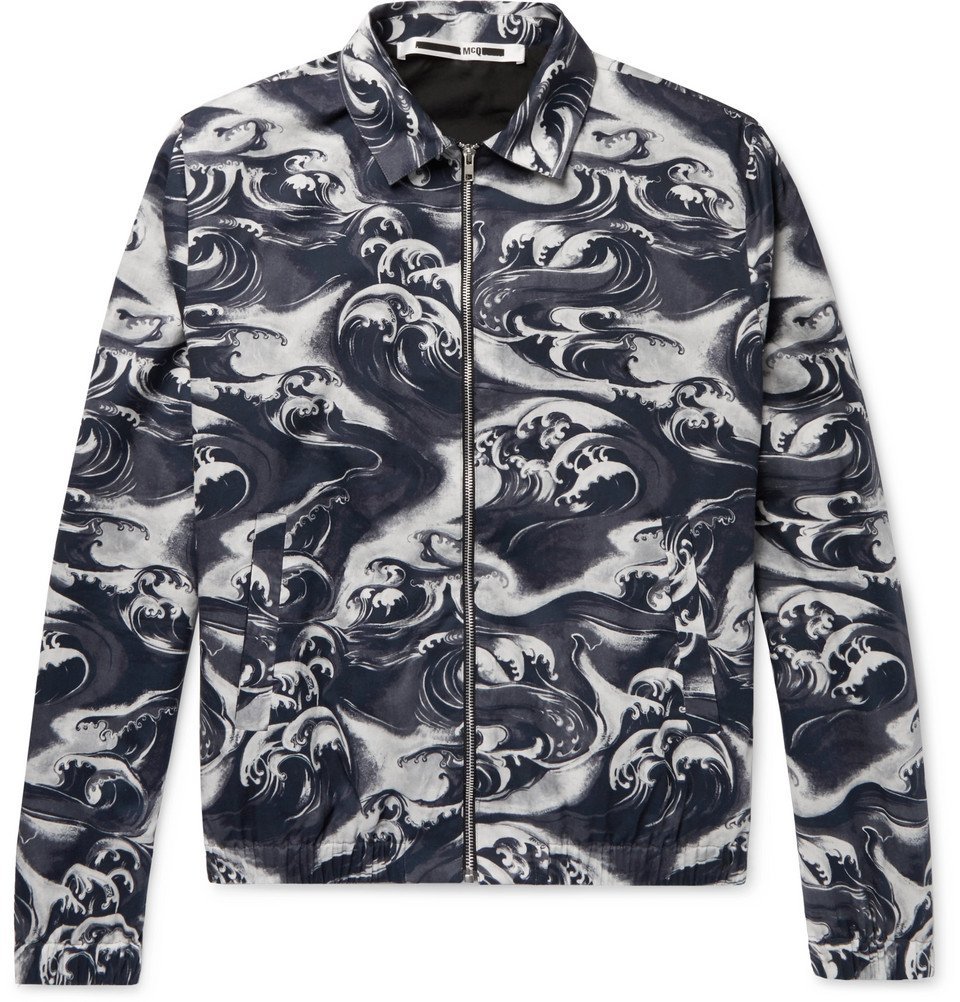 McQ Alexander McQueen - Appliquéd Printed Cotton-Twill McQ Alexander McQueen - Appliquéd Printed Cotton-Twill