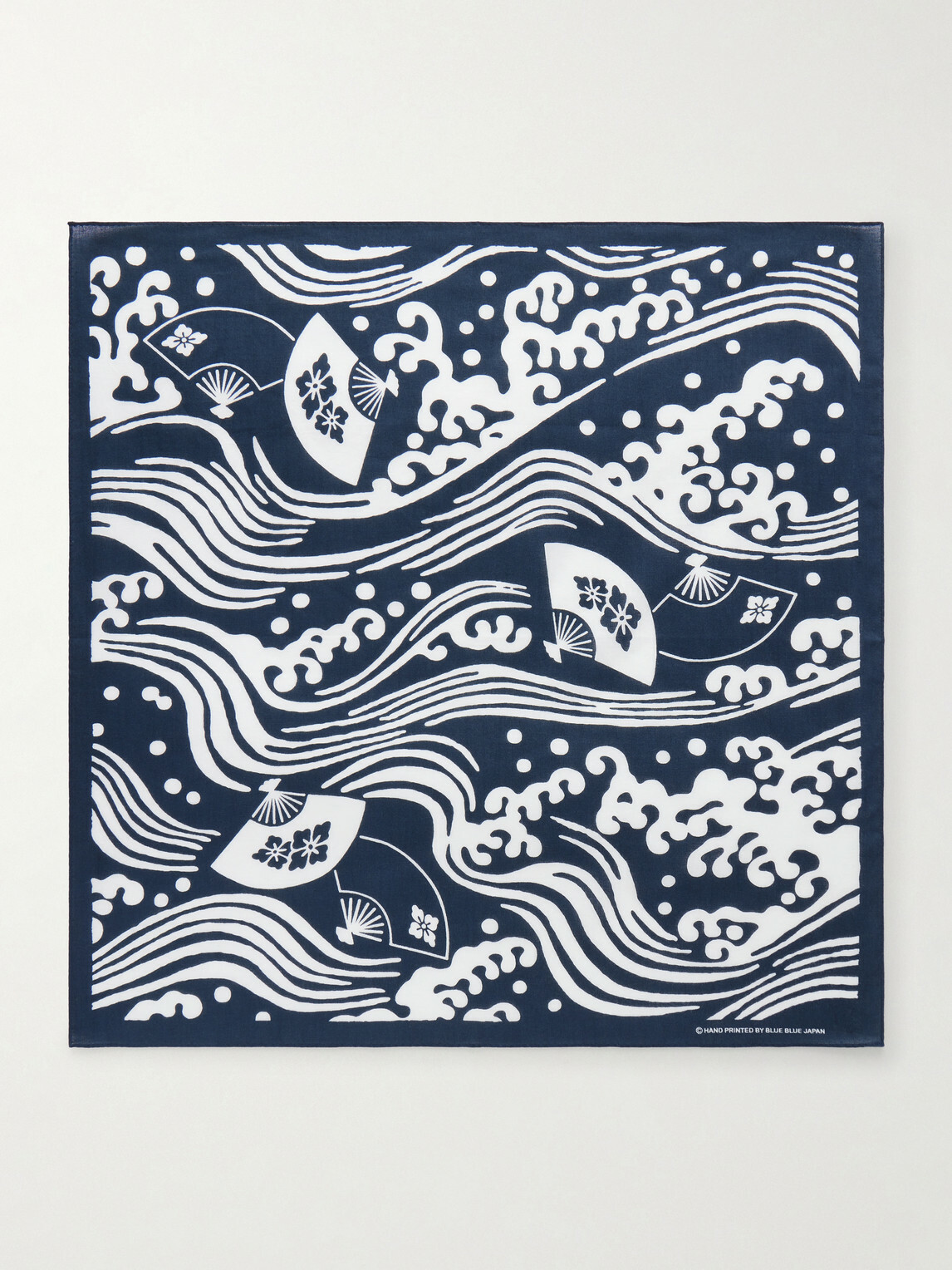 Blue Blue Japan - Printed Cotton Scarf - Blue