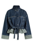 3.1 Phillip Lim Boxy Tie-waist Denim Jacket Indigo