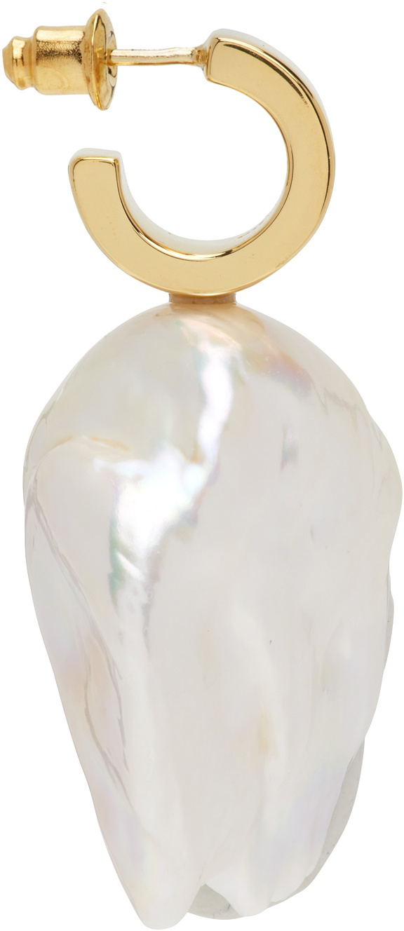 Simone Rocha Gold Baroque Pearl Earrings Simone Rocha