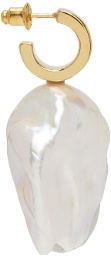 Simone Rocha Gold Baroque Pearl Earrings