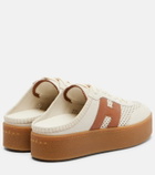 Hogan H698 suede platform mules