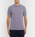 Brunello Cucinelli - Slim-Fit Contrast-Tipped Cotton-Piqué Polo Shirt - Men - Lilac