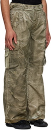 Feng Chen Wang Khaki Sandwashed Cargo Pants