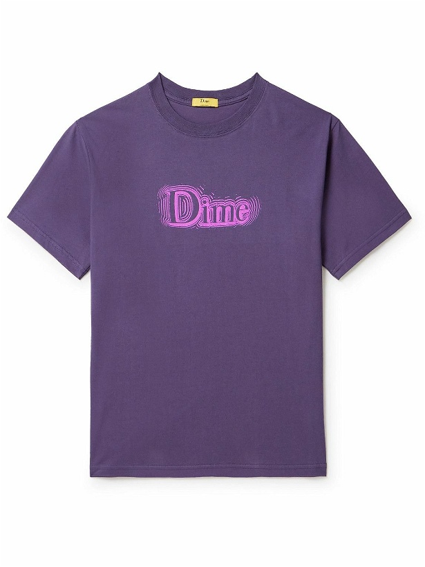 Photo: DIME - Noize Logo-Print Cotton-Jersey T-Shirt - Purple