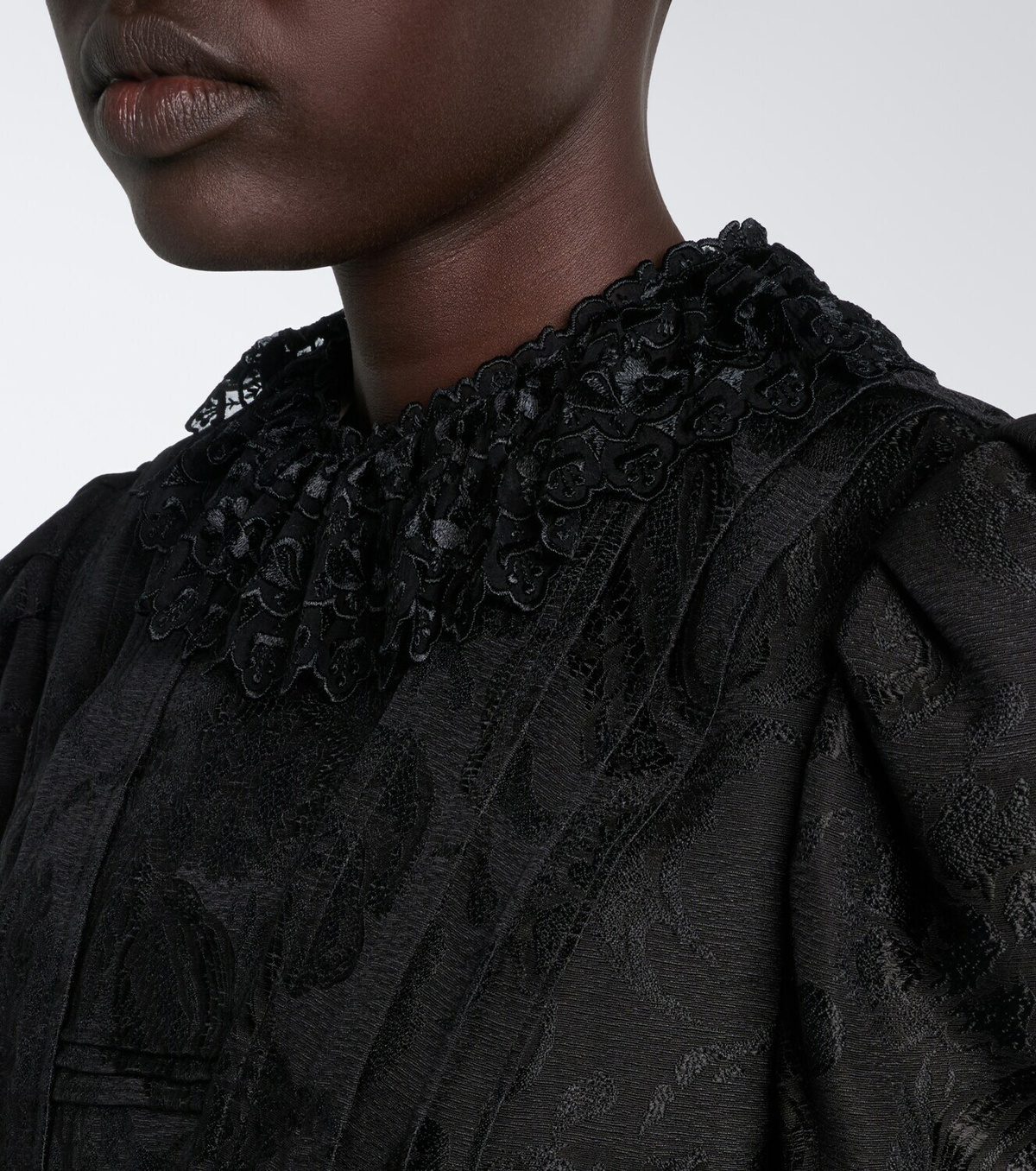 Chloé Wool and silk-blend jacquard lace jacket