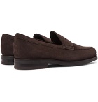 Tod's - Suede Penny Loafers - Dark brown