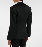 The Attico Satin-trimmed virgin wool blazer