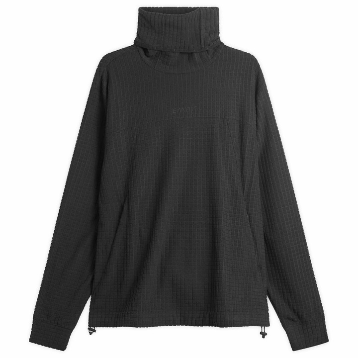 Photo: Bandit Men's Men's Macrosoft Grid Snood Pullover in Bandit Black