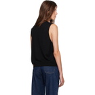 Cordera Black Merino Wool Button Waistcoat Cardigan