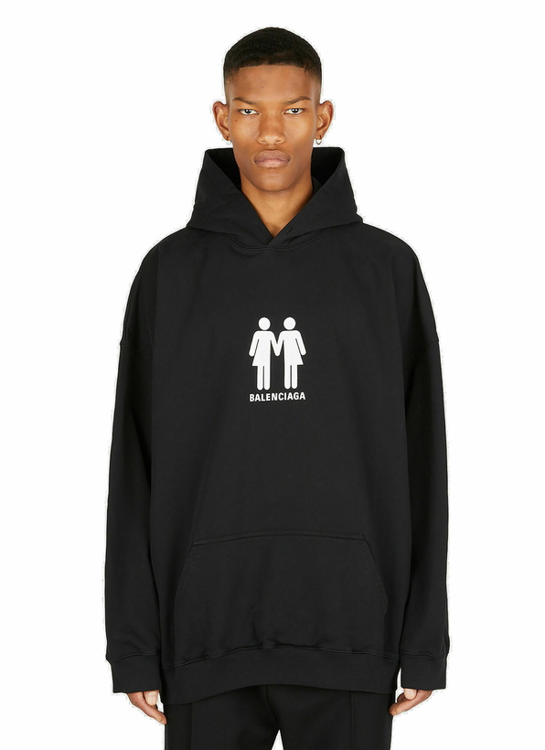 Photo: Pride Boxy Hooded Sweatshirt in Black