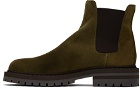 Common Projects Khaki Stamped Chelsea Boots