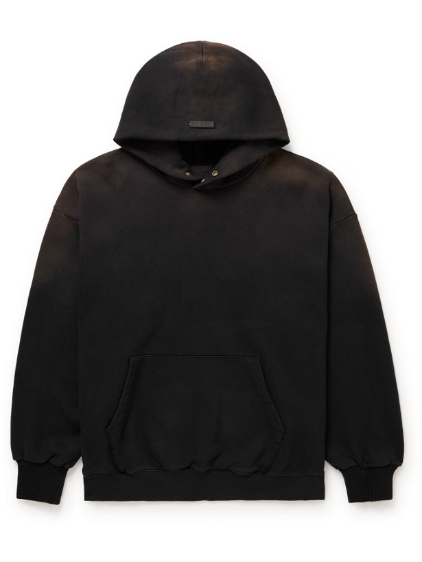 Photo: Fear of God - Cotton-Jersey Hoodie - Black