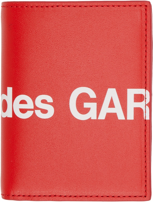 Photo: COMME des GARÇONS WALLETS Red Huge Logo Card Holder