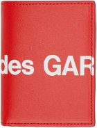 COMME des GARÇONS WALLETS Red Huge Logo Card Holder