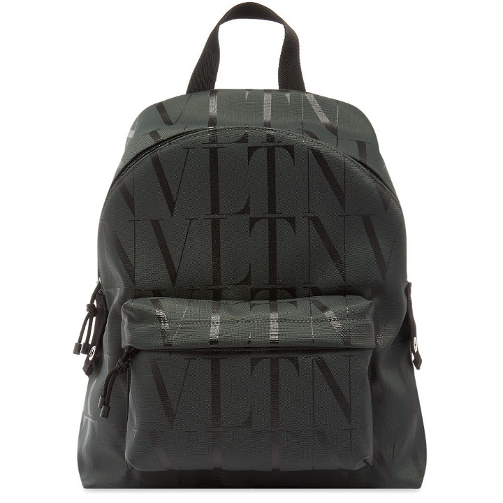 Photo: Valentino All Over Print Canvas Backpack