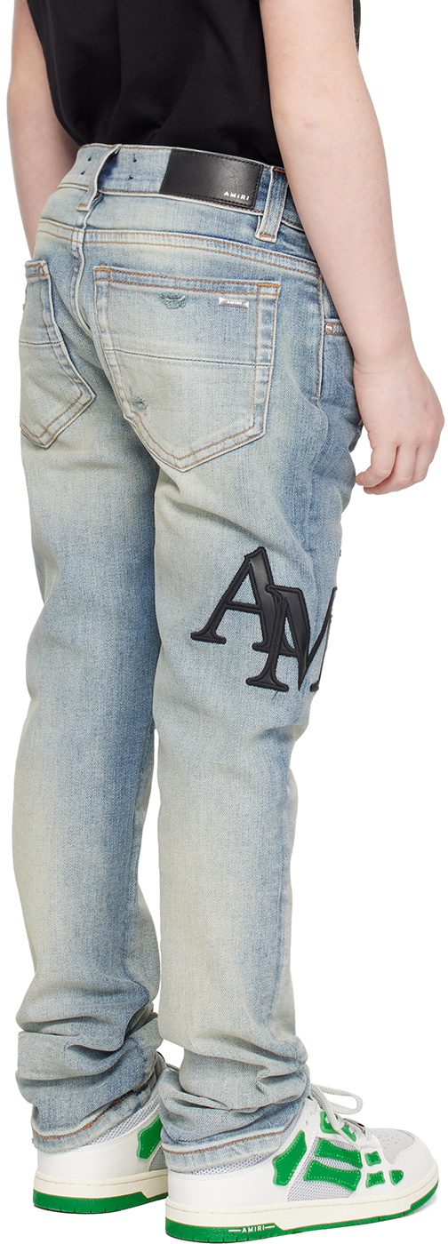 AMIRI Kids Blue Staggered Jeans