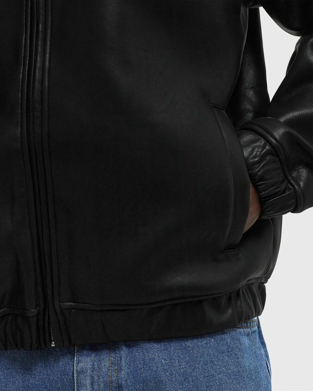 Daily Paper Pu scuba jacket Black Mens Bomber Jacket