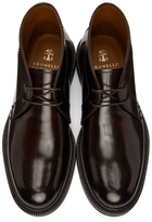 Brunello Cucinelli Brown Aged Calfskin Desert Boots