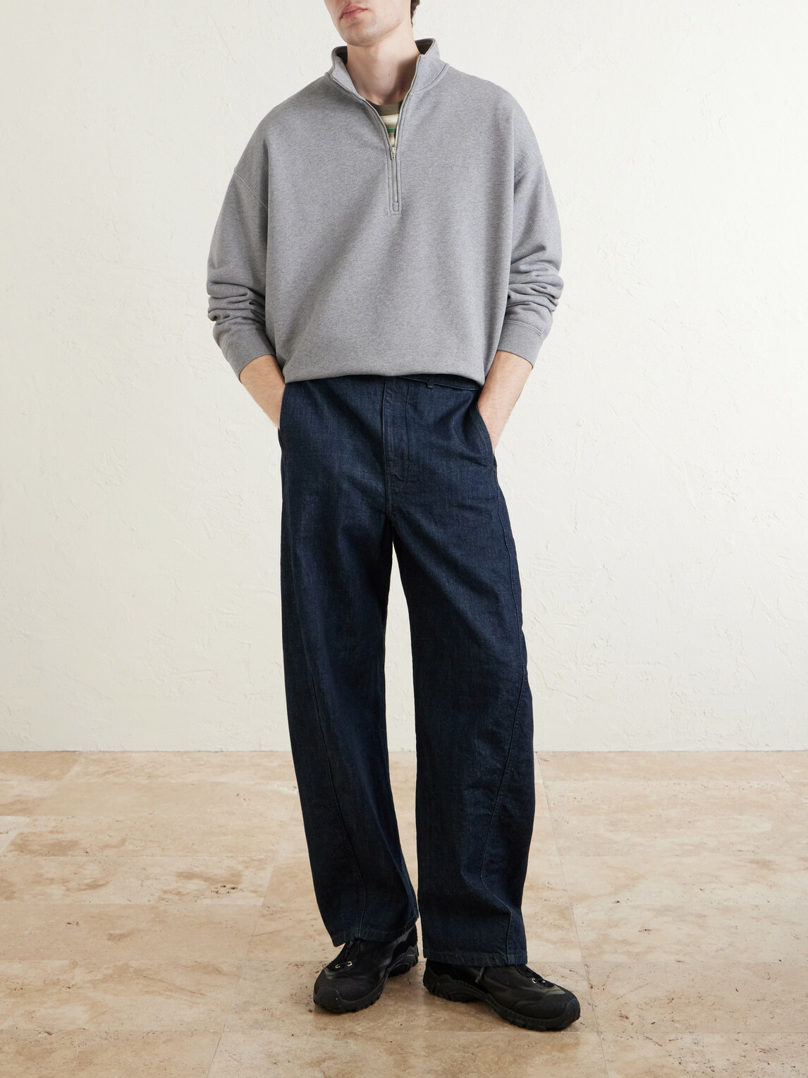Canada Goose - Rove Half-Zip Cotton-Jersey Sweater - Gray