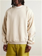 KAPITAL - Patchwork Cotton-Jersey Sweatshirt - Neutrals