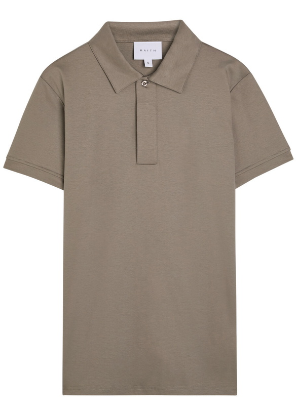 Photo: Raith Santi Mercerized Cotton Polo Shirt Taupe
