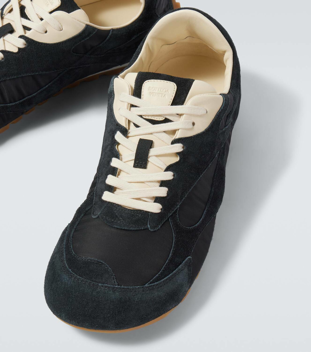Bottega Veneta Orbit Flash suede-trimmed sneakers Bottega Veneta