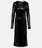 Sportmax Elleni sequined jersey midi dress