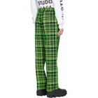 S.R. STUDIO. LA. CA. Green Open-Weave Check Trousers