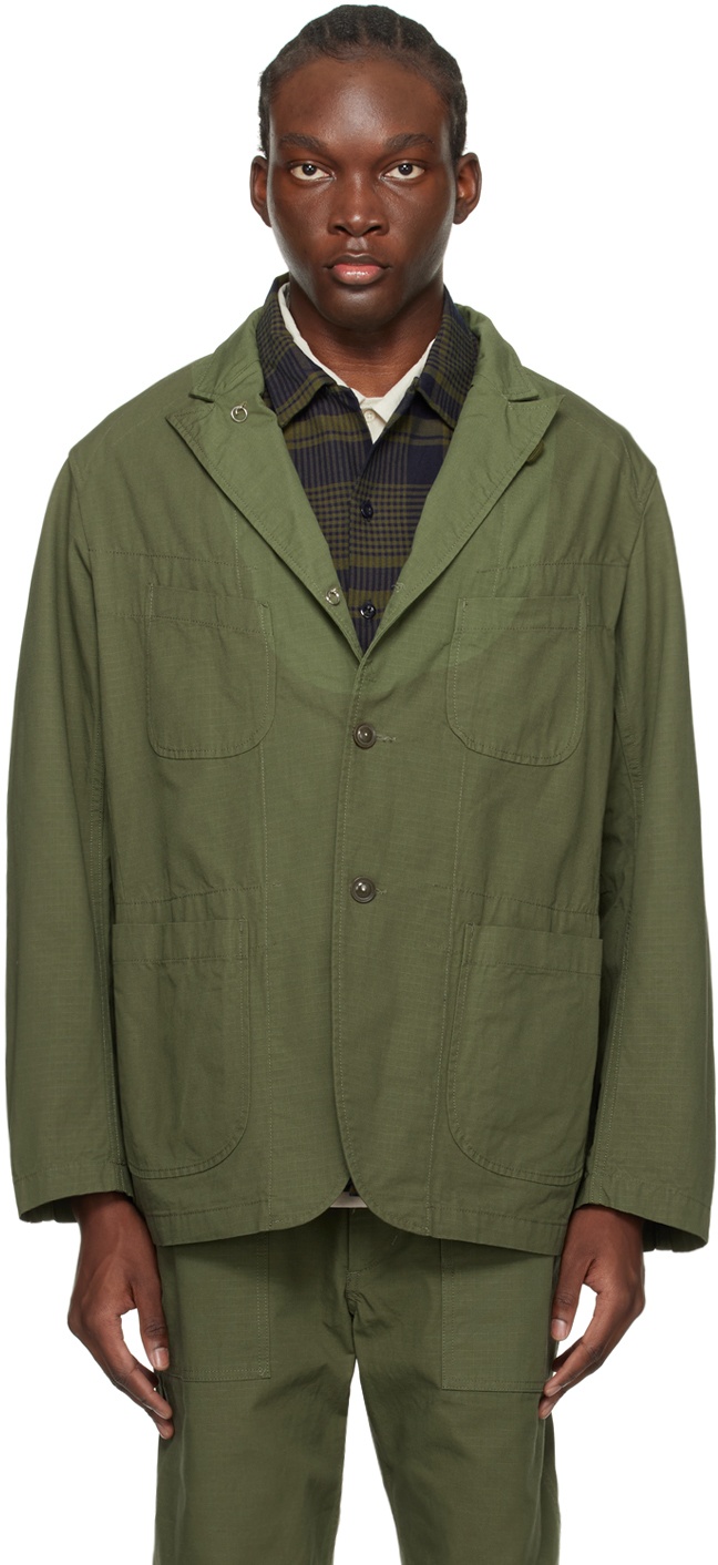 Photo: Engineered Garments Green Single-Breasted Blazer