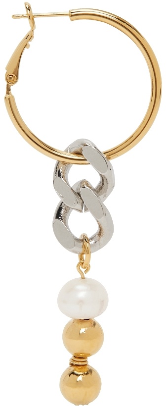 Photo: IN GOLD WE TRUST PARIS Gold & Silver Chain Link Single Earring