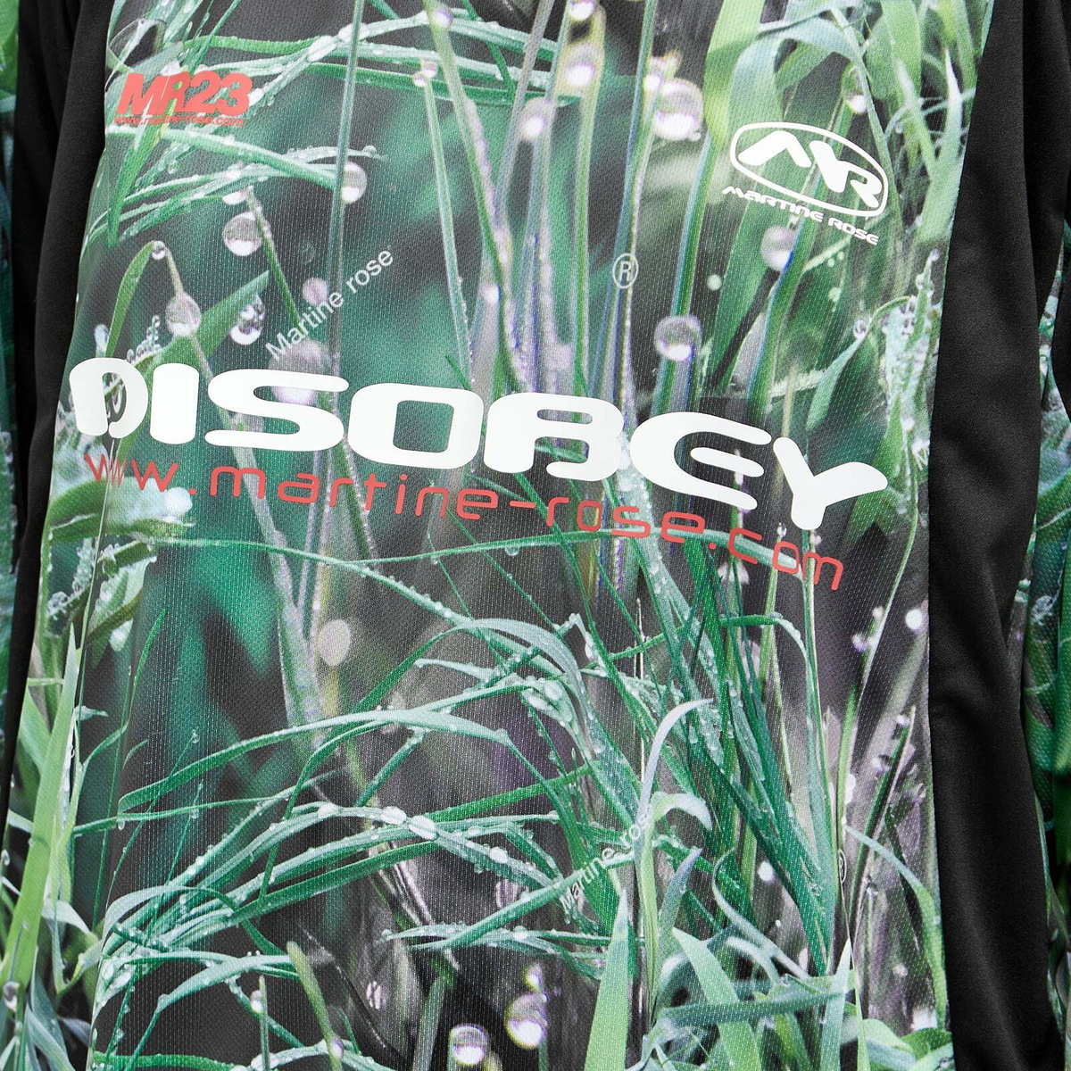 【MARTINE ROSE】PANELLED FOOTBALL TOP GRASS PRINT/BLACK Martine Rose PANELLED FOOTBALL TOP - GRASS PRINT/BLACK