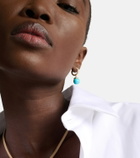 Octavia Elizabeth Orb 18kt gold hoop earrings with turquoise and diamonds