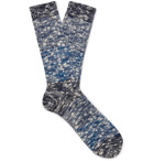 Anonymous Ism - Mélange Cotton-Blend Socks - Blue