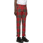 Alexander McQueen Red Tartan Bug Trousers