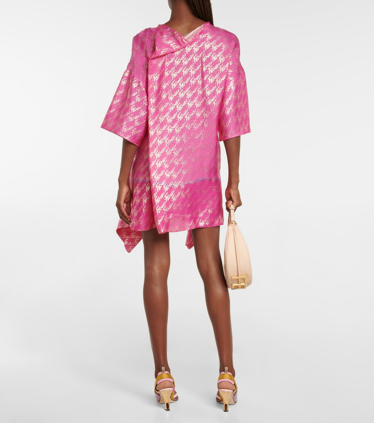 Fendi Printed silk-blend minidress