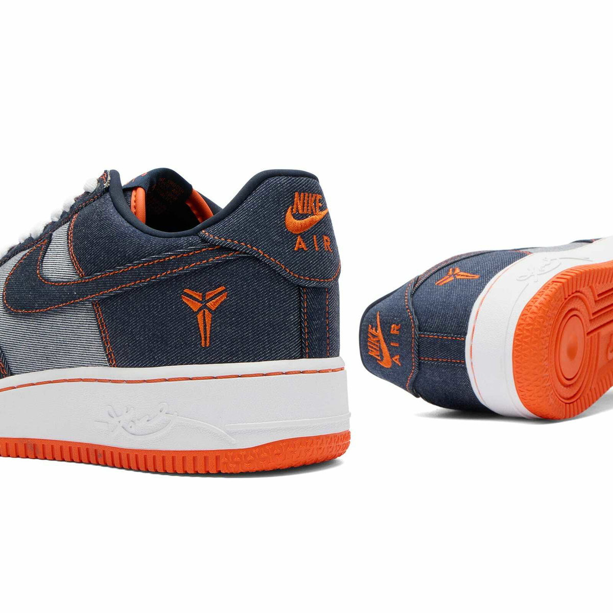 Nike Men's Air Force 1 Low Protro Sneaker in Obsidian/Orange/White