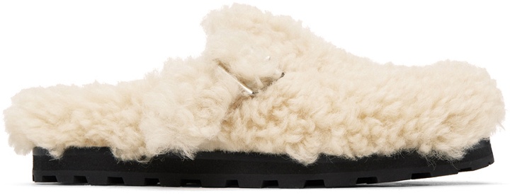 Photo: Jil Sander Off-White Single Buckle Loafers