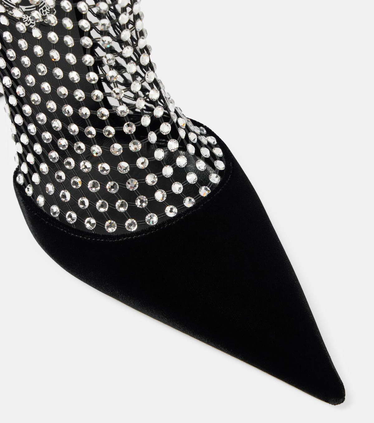 Rene Caovilla Galaxia embellished velvet ankle boots