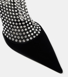 Rene Caovilla Galaxia embellished velvet ankle boots