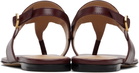 Valentino Garavani Burgundy VLogo Thong Sandals