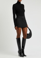 Aexae High-neck Wool top Black