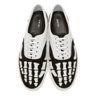 Amiri Black and White Skeleton Toe Sneakers