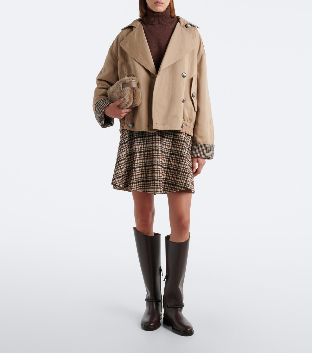 Brunello Cucinelli Monili leather knee-high boots