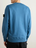 Stone Island - Logo-Appliquéd Cotton-Jersey Sweatshirt - Blue