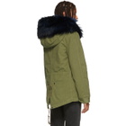 Mr and Mrs Italy Green and Blue Quilted Fur Jacket