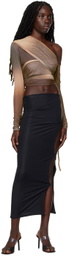 Jade Cropper Black Cut Out Midi Skirt